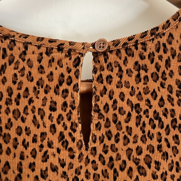 Gap kids corduroy leopard print dress long sleeves Size Medium/ 8 - Picture 7 of 7
